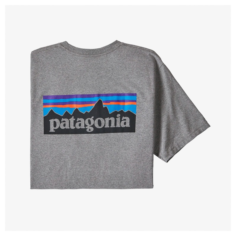 Patagonia P-6 Logo Responsibili-Tee Men’s S/S T-Shirt – Gravel Heather