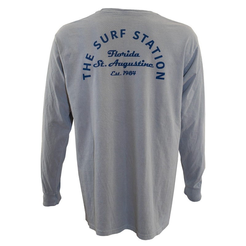 Surf Station Arch Logo Men’s L/S T-Shirt – Grey