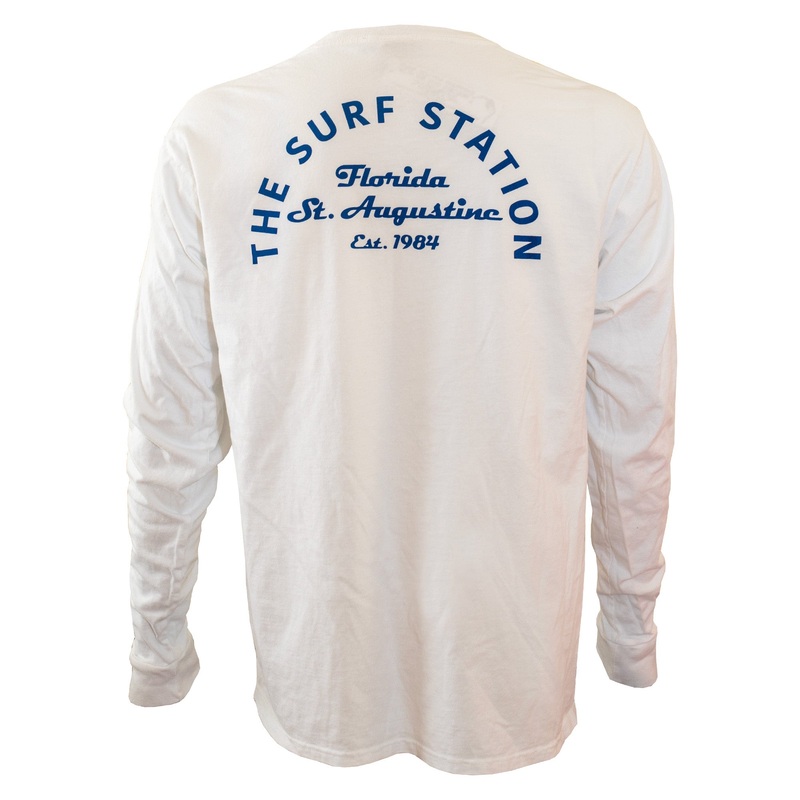 Surf Station Arch Logo Men’s L/S T-Shirt – White