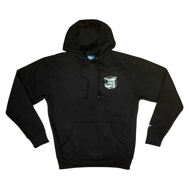 Surf Station Circle Woody Men’s Hoodie – Black