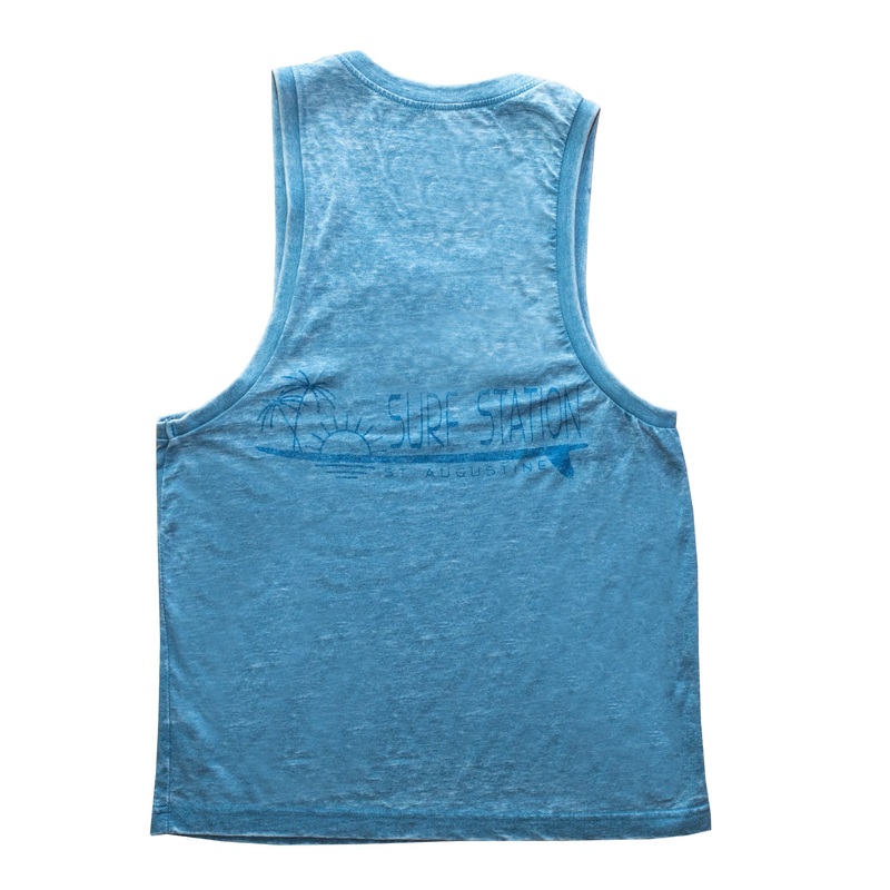 Surf Station Lady Logger Tank Top – Blue