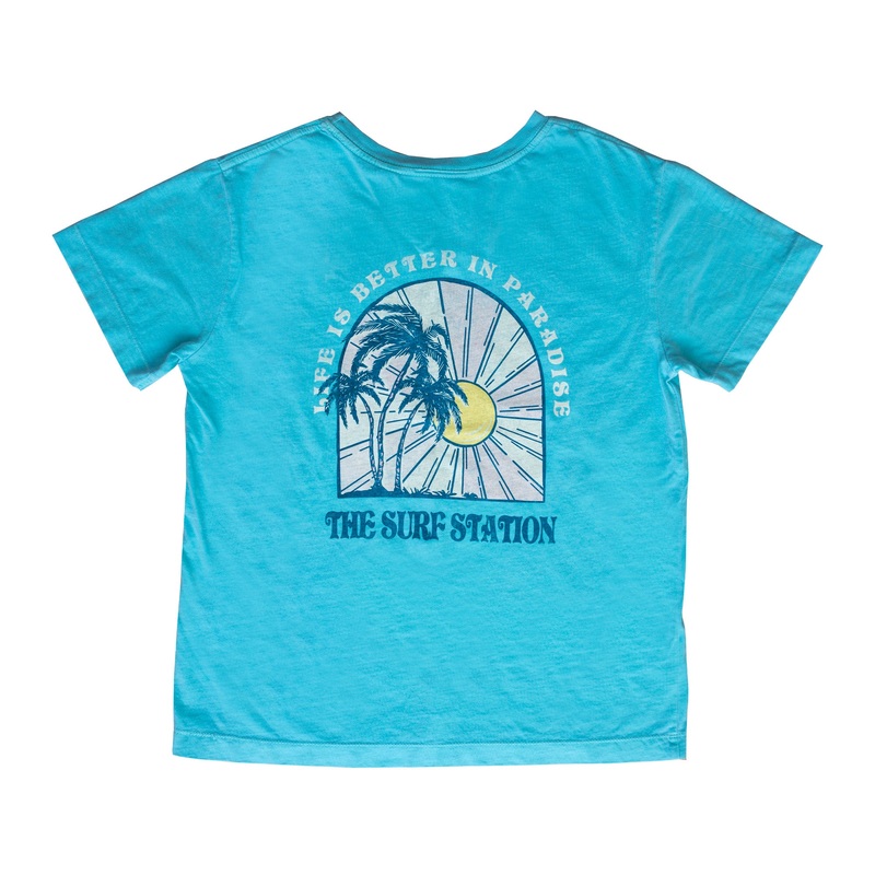 Surf Station Life In Paradise Women’s S/S T-Shirt – Aqua