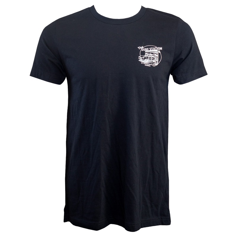 Surf Station Premium Circle Woody Men’s S/S T-Shirt – Black