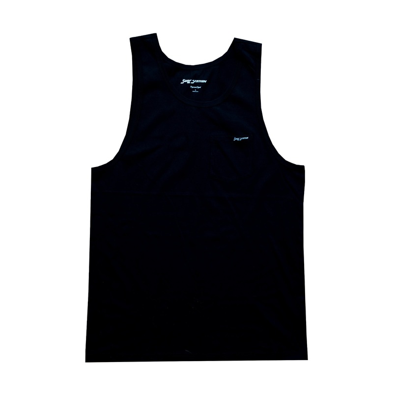 Surf Station Relaxed Pigment Pocket Men’s Tank – Black