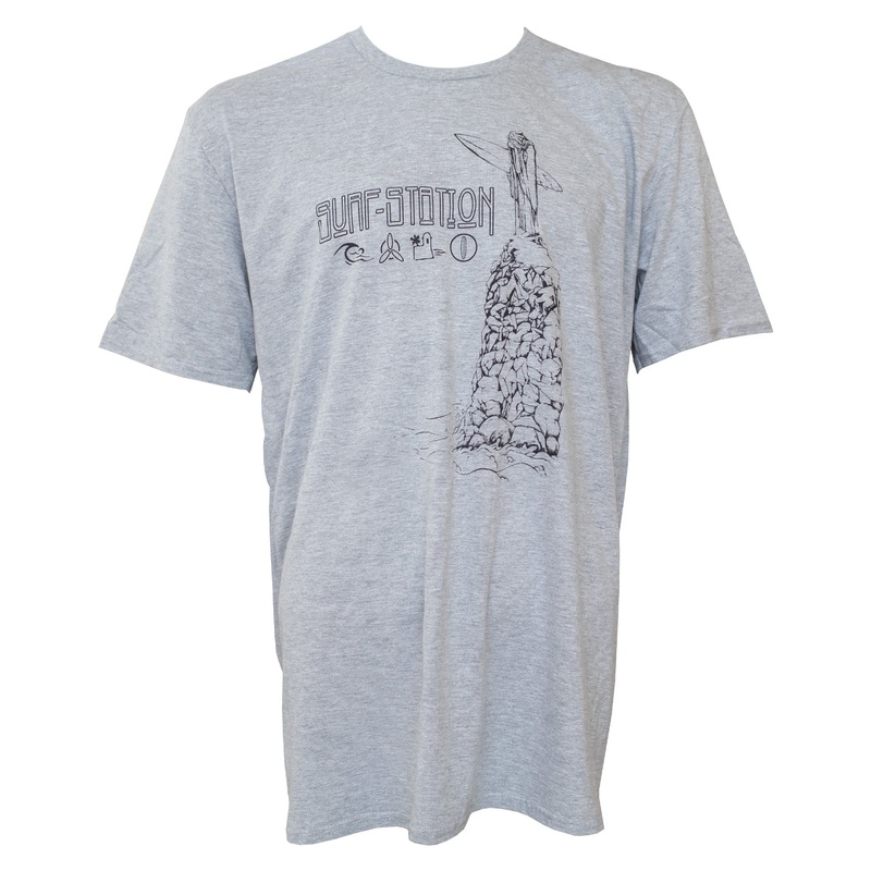 Surf Station Shred Zeppelin Men’s S/S T-Shirt – Heather Grey