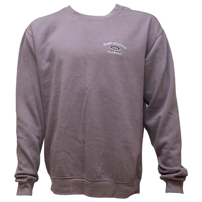 Surf Station Varsity Crewneck Men’s L/S Sweater – Amethyst