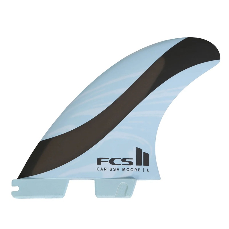 FCS II Carissa Moore Aircore Tri Surfboard Fins – Small/Blue