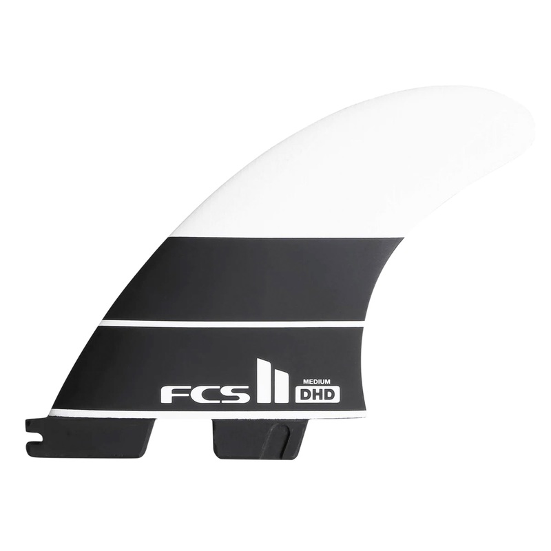 FCS II DHD Performance Core Tri Surfboard Fins – Medium/White