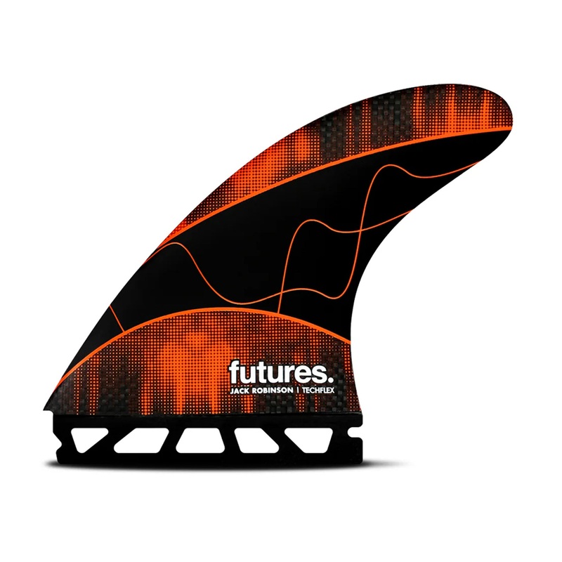 Futures Jack Robinson Tech Flex Tri Surfboard Fins – Large/Orange