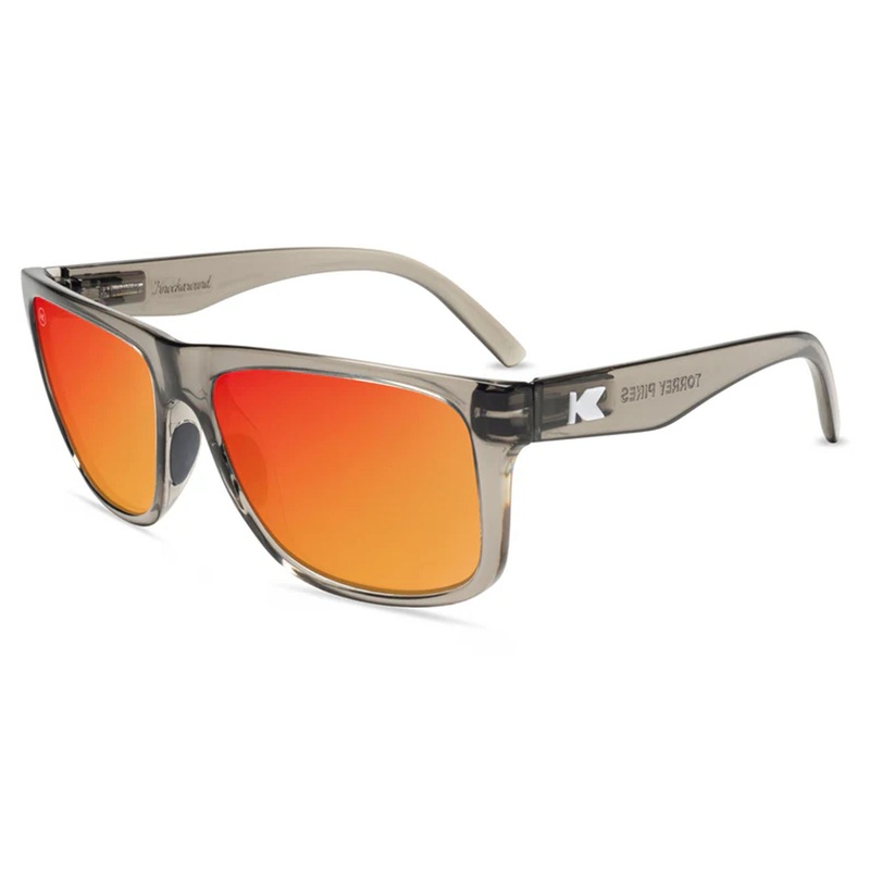 Knockaround Torrey Pines Sport Men’s Sunglasses – Clear Grey/Red Sunset Polarized