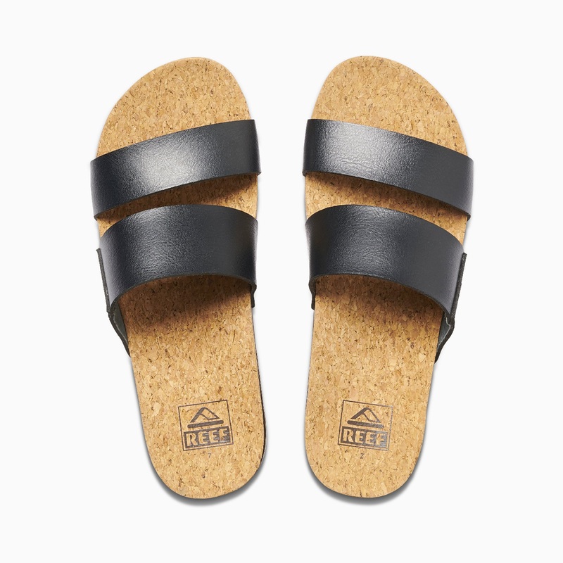 Reef Cushion Vista Hi Women’s Sandals – Black/Tan