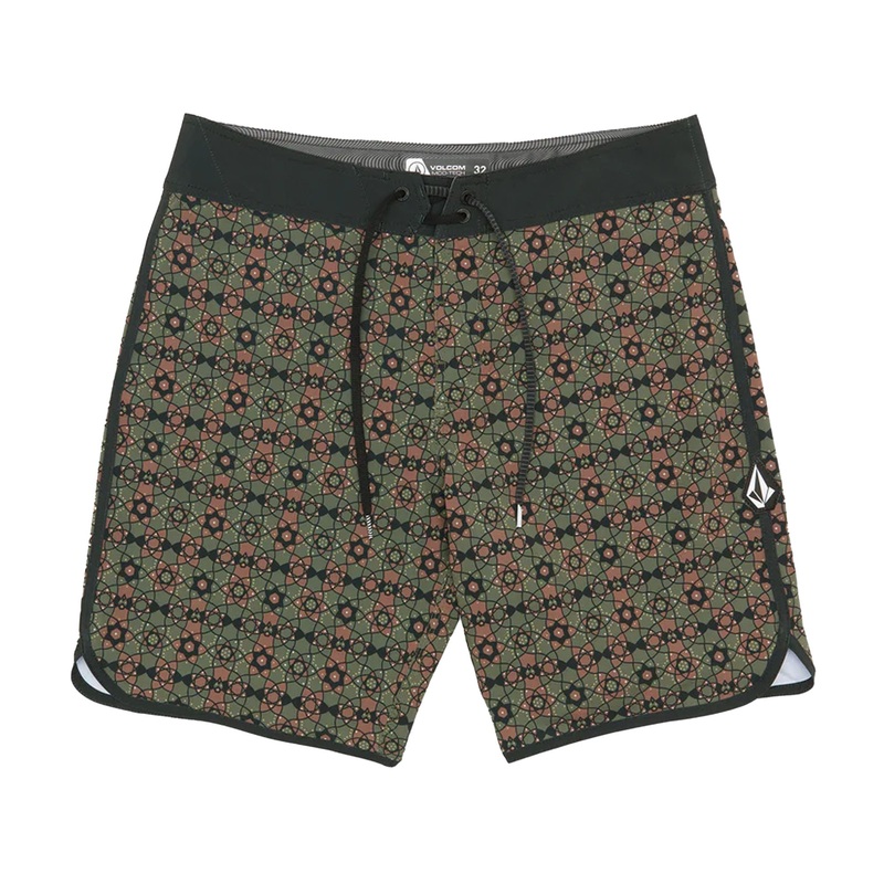 Volcom Fractal Scallop Mod-Tech 19″ Men’s Boardshorts – Black