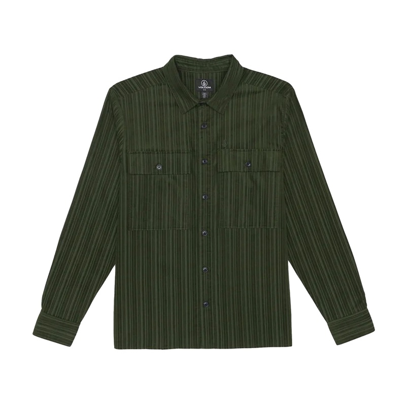 Volcom Steadfast Men’s L/S Dress Shirt – Squadron Green