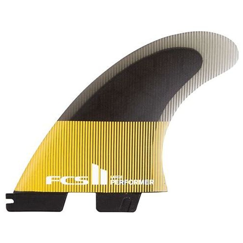 FCS II Performer Performance Glass Tri Surfboard Fins – Large/Mango