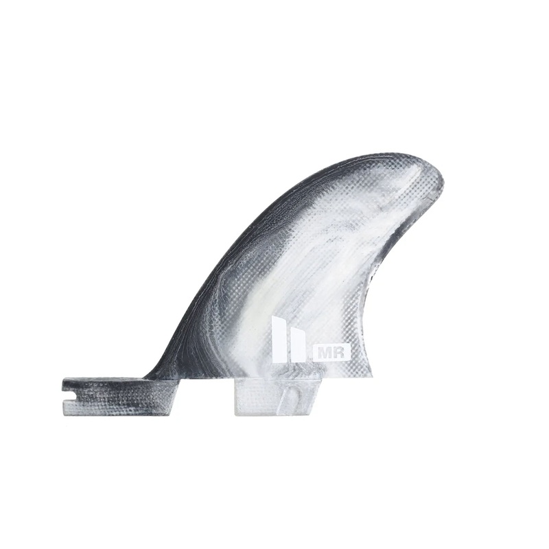 FCS II Power Twin + 1 Performance Glass Twin Surfboard Replacement Centre Fin – Black/White Swirl