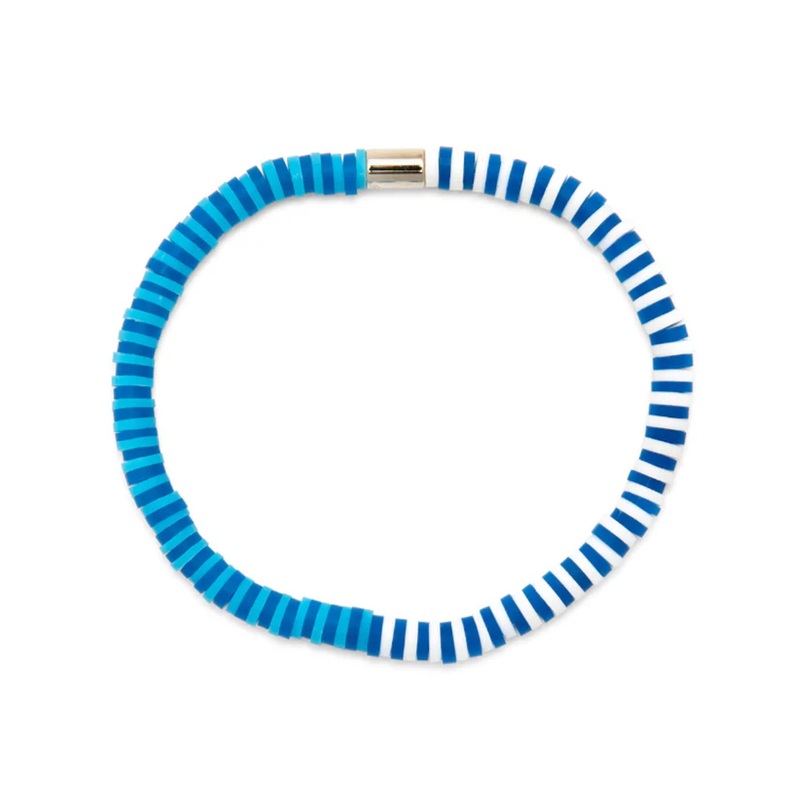 Pura Vida Seascape Vinyl Disc Stretch Bracelet – Cornflower