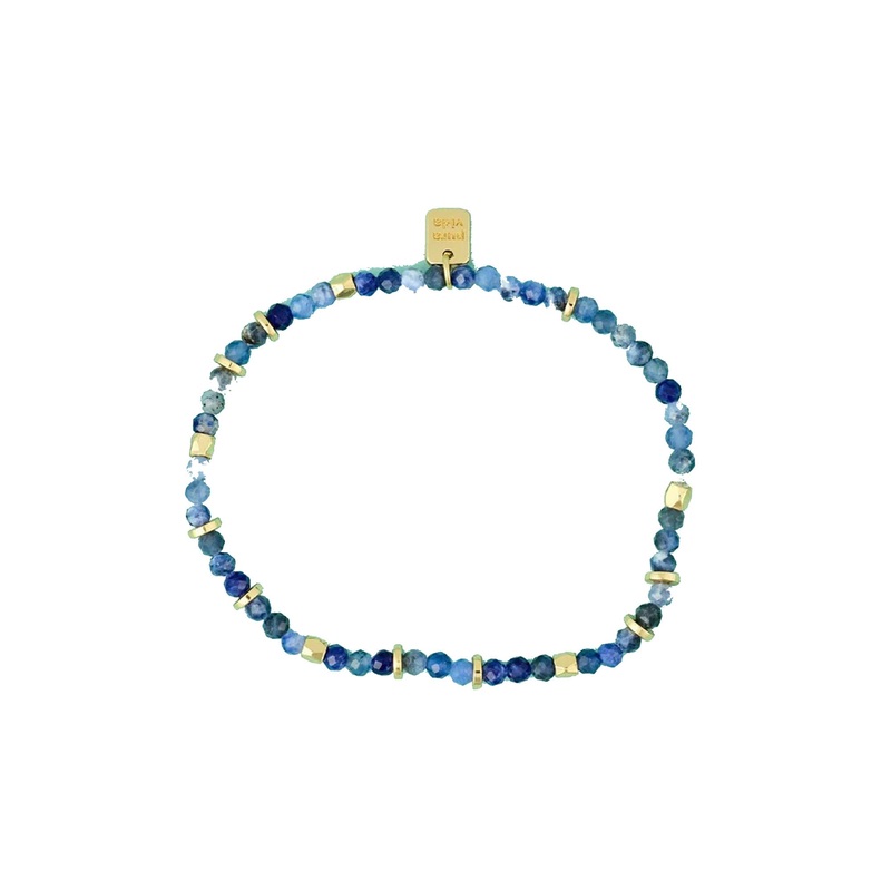 Pura Vida Surfrider Foundation Sea Stone Stretch Bracelet – Gold
