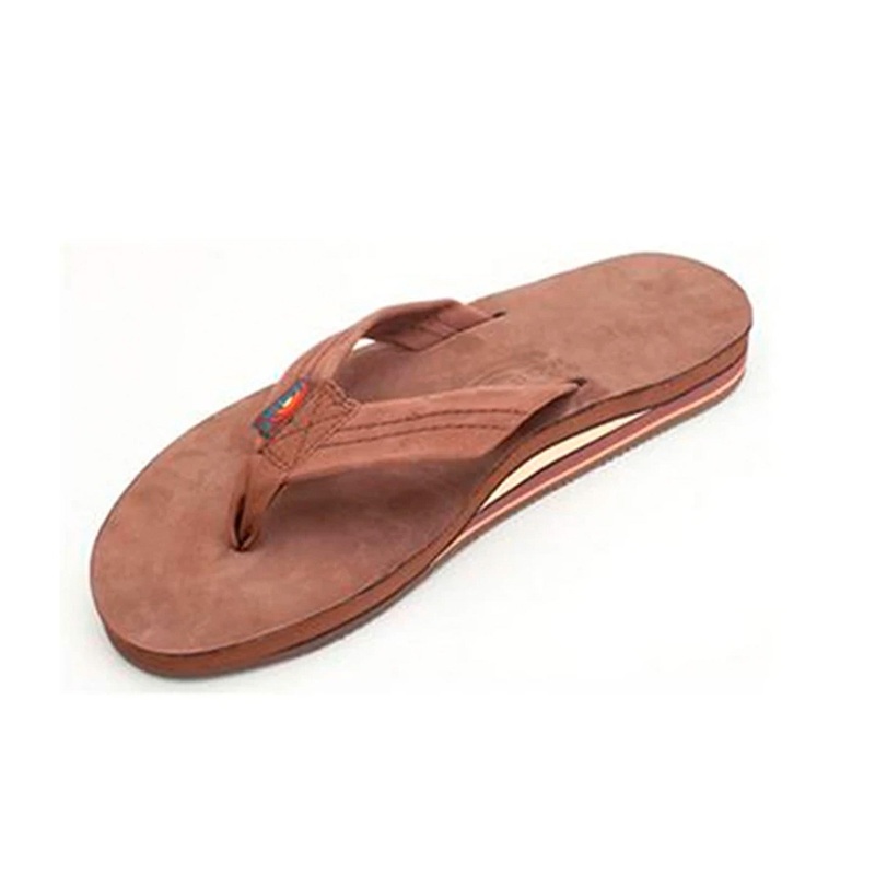 Rainbow Double Thick Premier Leather Women’s Sandals – Expresso