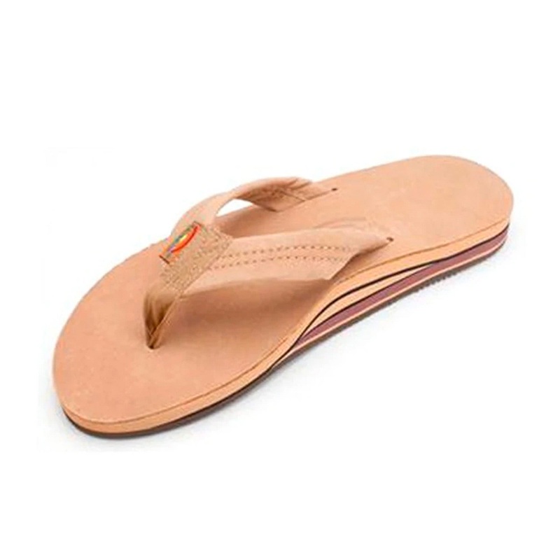 Rainbow Double Thick Premier Leather Women’s Sandals – Sierra Brown