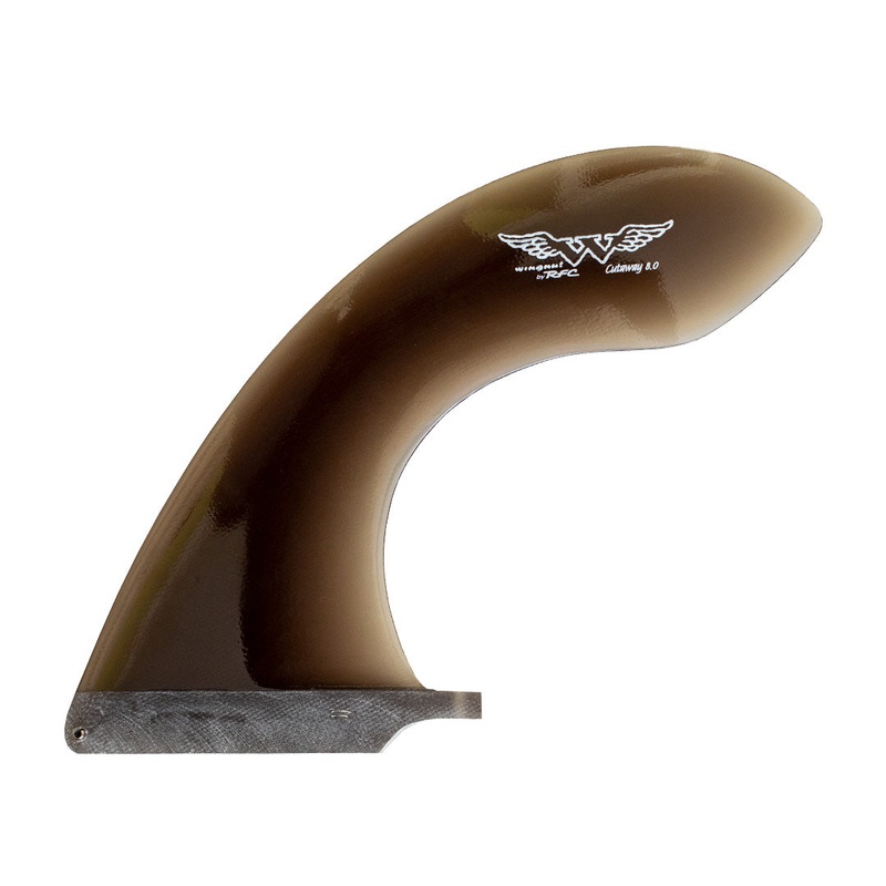 Rainbow Fin Co. Wingnut Cutaway Longboard Fin – 8″/Smoke