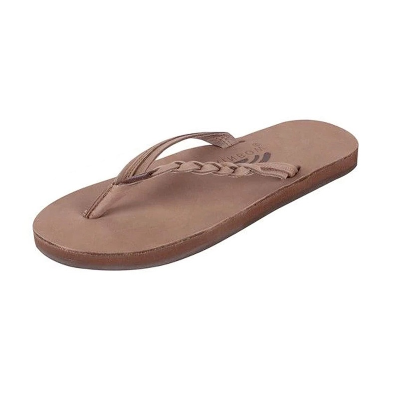 Rainbow Flirty Braidy Women’s Sandals – Dark Brown
