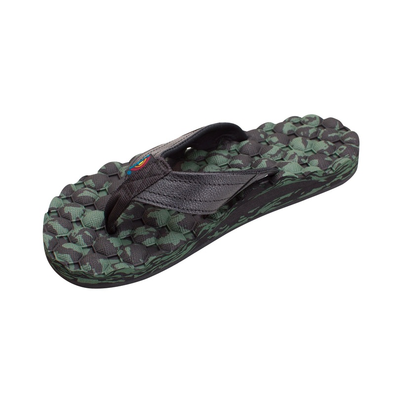 Rainbow Holoholo Gerry Lopez Signature Men’s Sandals – Black/Green Camo