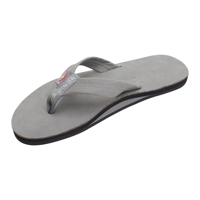 Rainbow Single Premier Leather Men’s Sandals – Grey