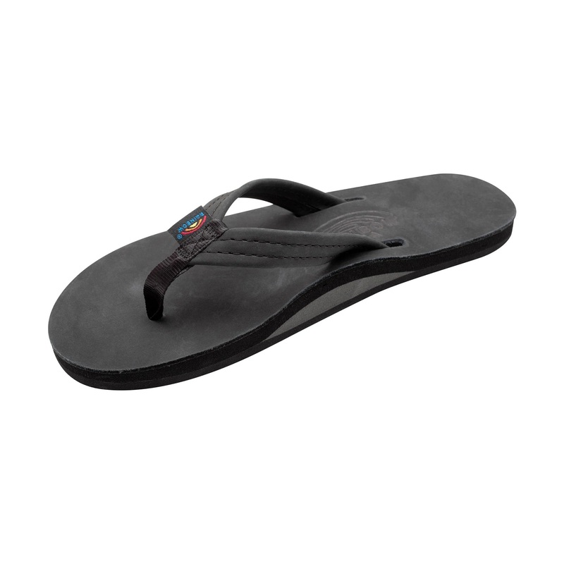 Rainbow Single Premier Leather Women’s Sandals – Black