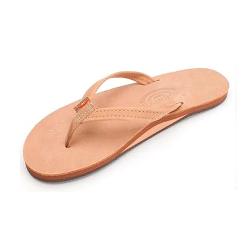 Rainbow Single Skinny Premier Leather Women’s Sandals – Sierra Brown