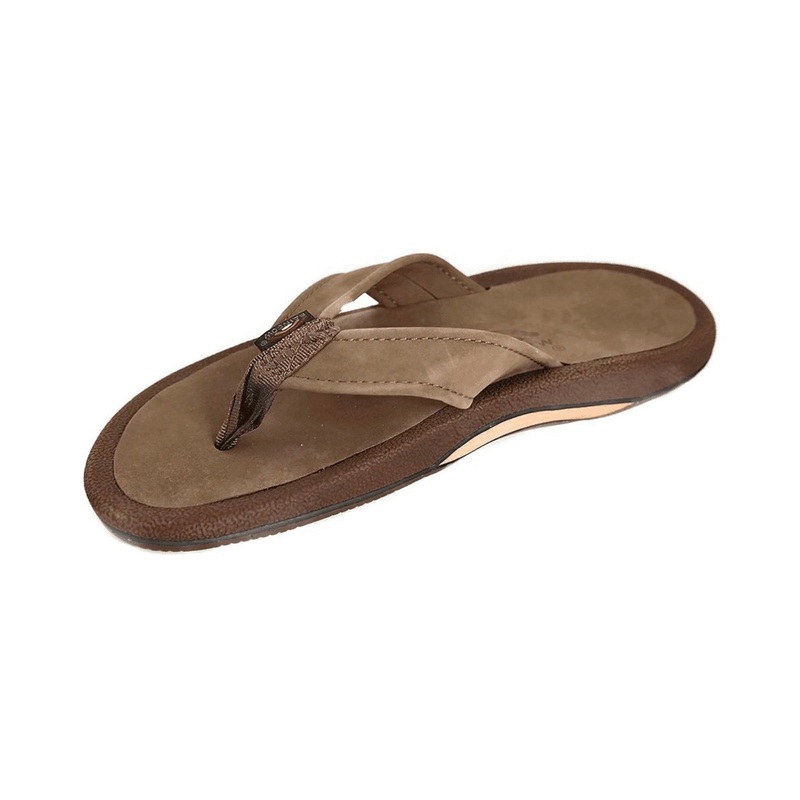 Rainbow Single Thick Premier Leather Navigator Men’s Sandals – Dark Brown