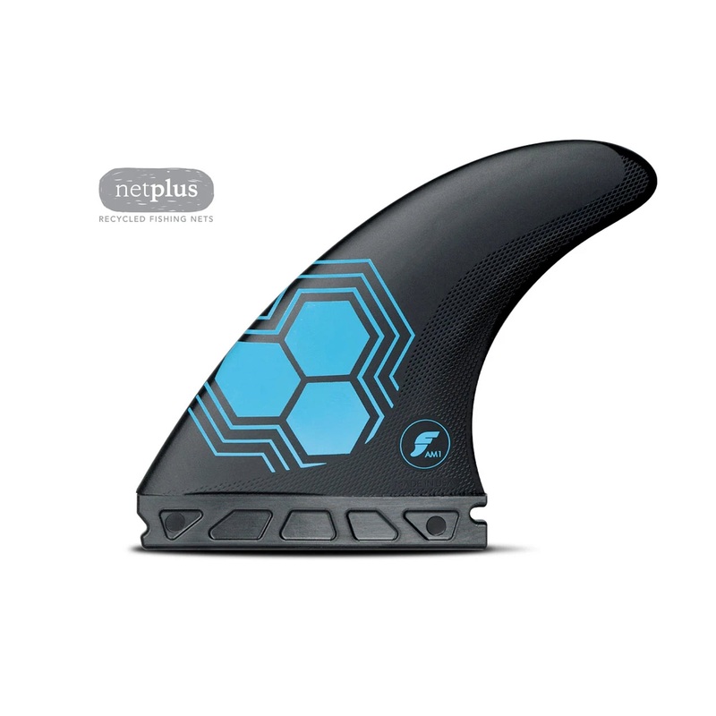 Futures Channel Islands AM1 Alpha Series Tri Fin Set – Carbon/Blue