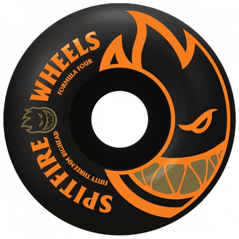 Spitfire F4 99a Classic Bighead 53mm Skateboard Wheels – Black Orange