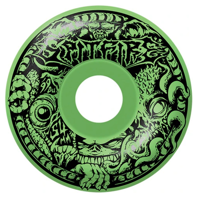 Spitfire F4 Demongate Radial 54mm 99a Skateboard Wheels – Green Glow