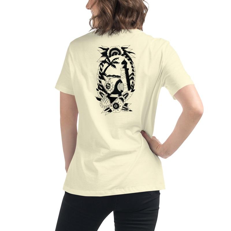 Surf Station x Darby Moore Sailor Tat Black Women’s Relaxed T-Shirt