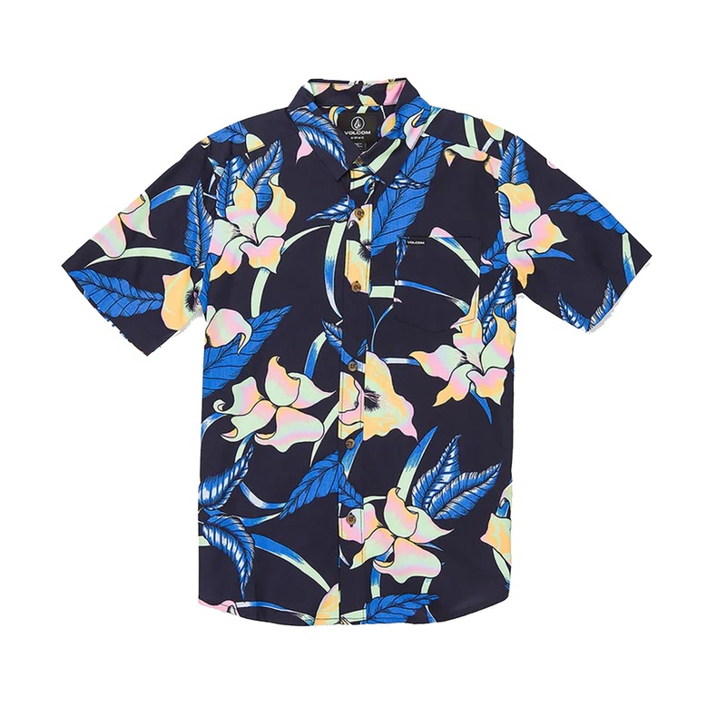 Volcom Varkala Youth Boy’s S/S Dress Shirt – Navy