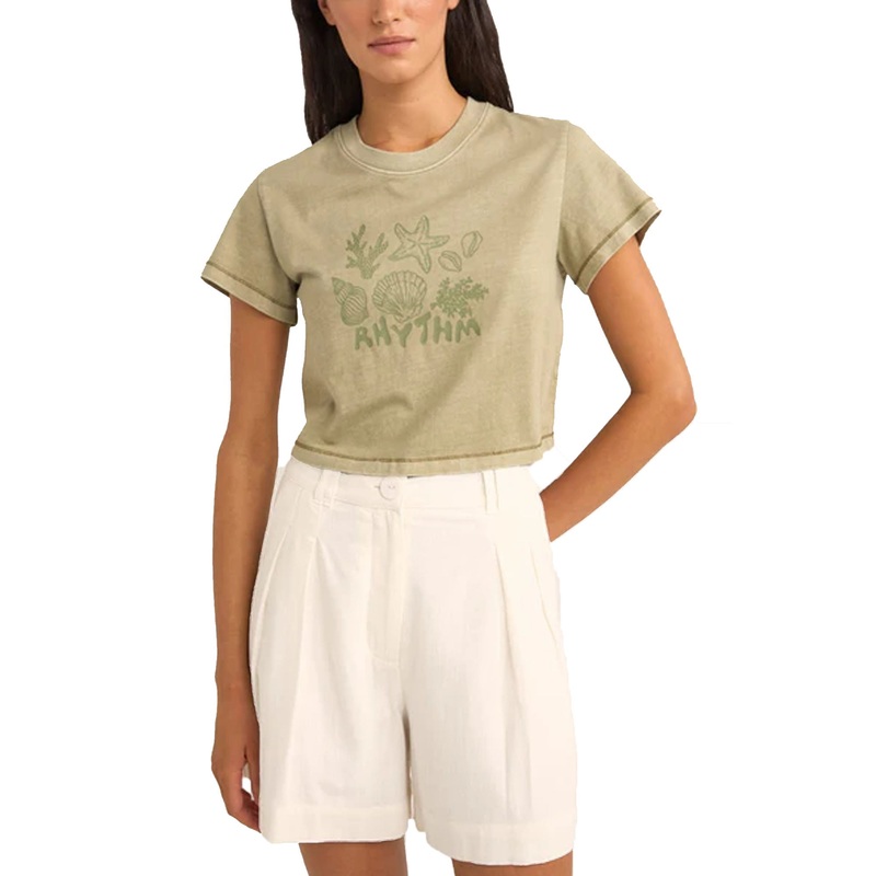Rhythm Beachcomber Crop Women’s S/S T-Shirt – Ivy