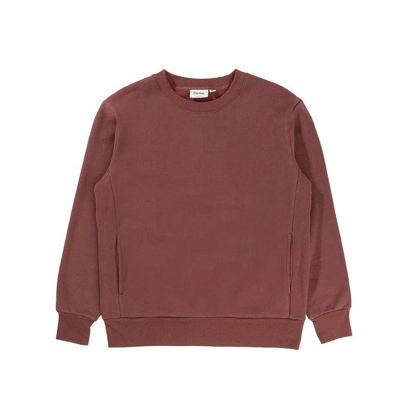 Rhythm Classic Fleece Crew Men’s Sweater – Merlot