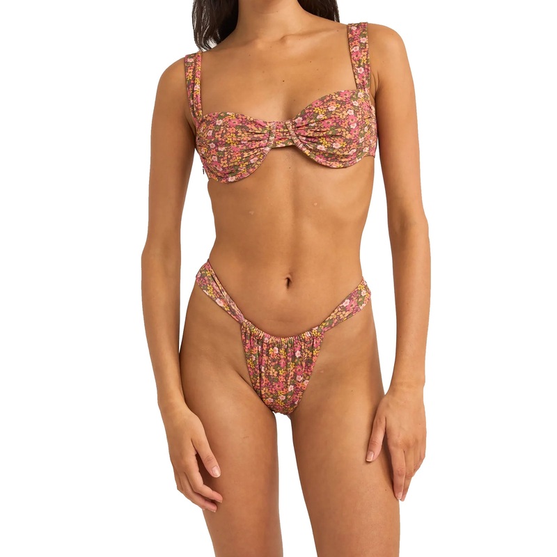 Rhythm Marie Floral Soft Strap Balconette Women’s Bikini Top – Pink