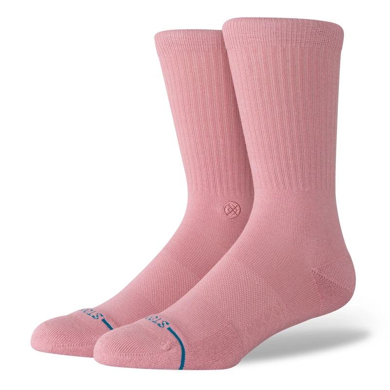 Stance Icon Men’s Crew Socks – Dark Rose