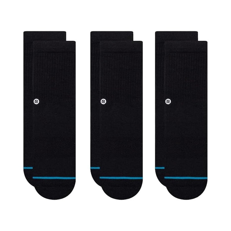Stance Icon St 3-Pack Kid’s Socks – Black