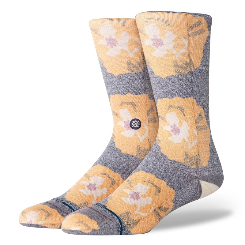 Stance Yellow Brick Men’s Crew Socks – Navy