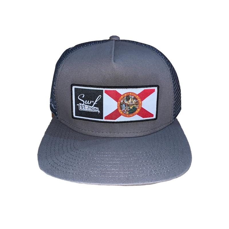 Surf Station X Florida Men’s Trucker Hat – Charcoal