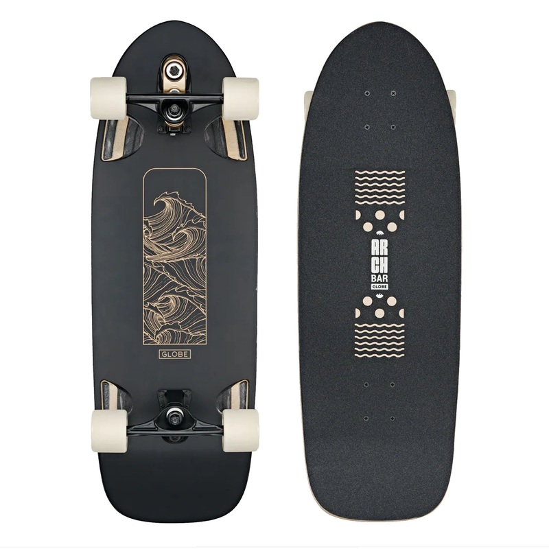 Globe Walrus 31” Complete Longboard Skateboard – Black/Peaking