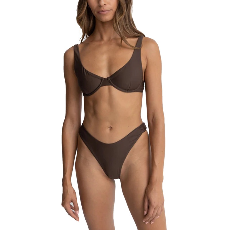 Rhythm Classic Underwire Women’s Bikini Top – Chocolate