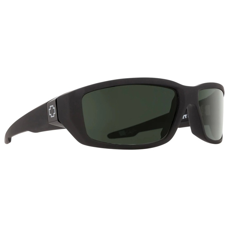 Spy Dirty Mo Men’s Polarized Sunglasses – Soft Matte Black/Happy Gray Green