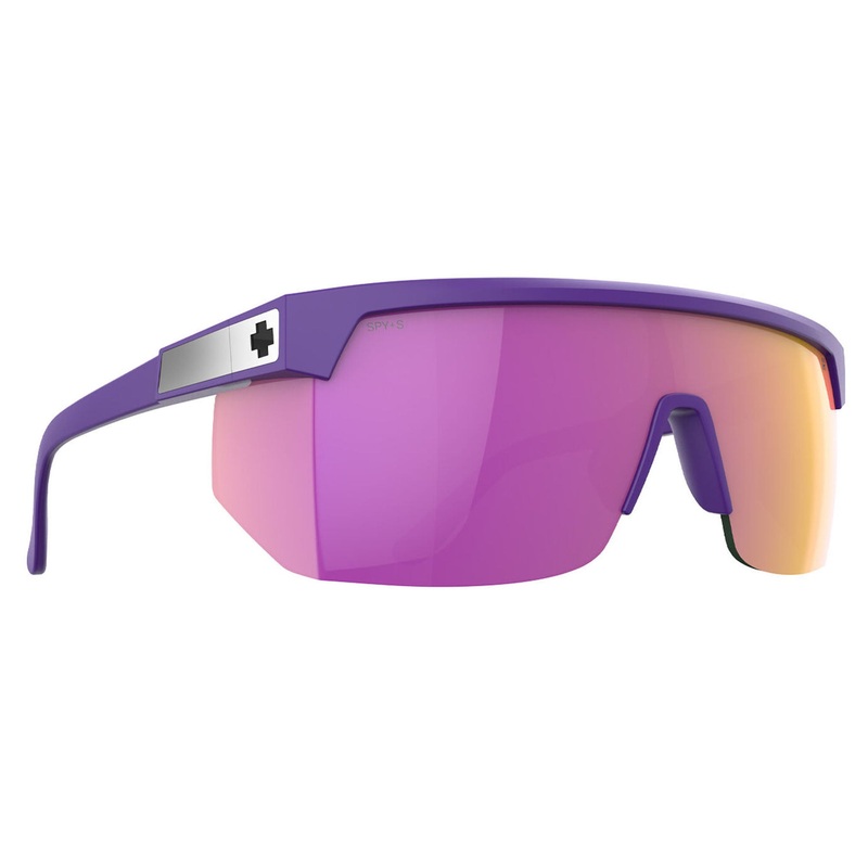 Spy Super Flynn Men’s Sunglasses – ANSI Matte Purple/Happy Gray Green Pink Mirror