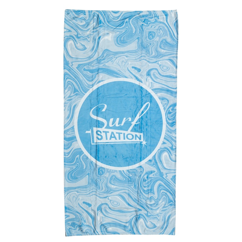 Surf Station Whirlpool Beach Towel – Light Blue