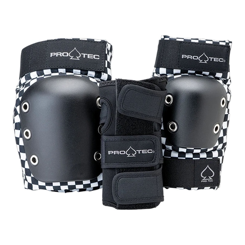 Pro-Tec Jr. Street Gear Youth 3-Pack Pad Set – Checkered