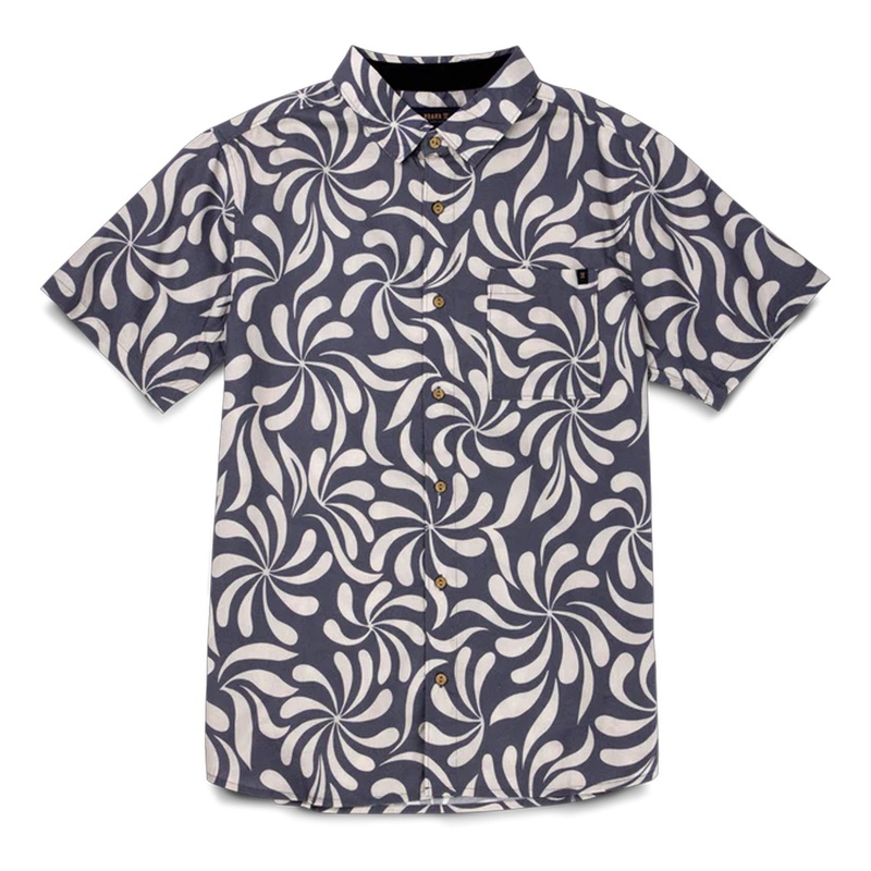 Roark Journey Woven Men’s S/S Dress Shirt – Abstract Swirl Slate