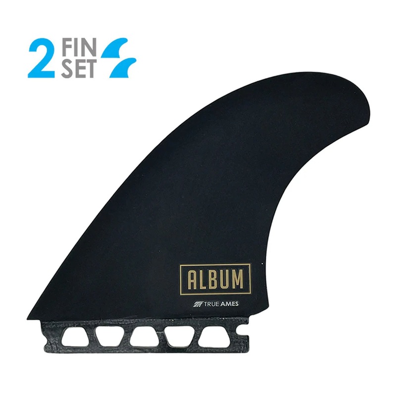 True Ames Album Twin Futures Surfboard Fins – Black